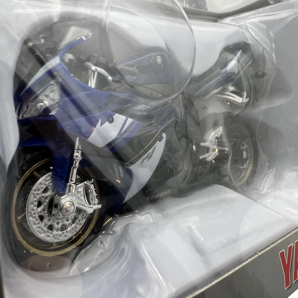 Welly Yamaha YZF-R1 1:18 Die Cast Motocicleta 2008 Modelo Azul Detalhes Autênticos - Imagem 2 de 4
