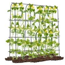71" x 71" U-Shaped Garden Trellis w/Tear-resistant Netting Sharp Ground Stakes