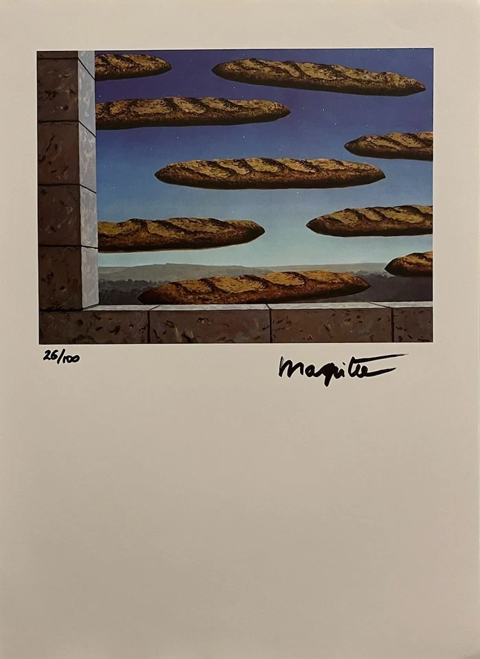 René Magritte, original handsignierte Lithographie mit Echtheitszertifikat & Gutachten von 3.500 $&*= - Bild 4 von 4