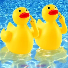 2 Pack 4 Feet Giant Inflatable Duck Huge Rubber Duck Large Blow up Ducky Inflata