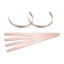 6Pcs Bracelet Blanks, 3/8 x 6" Copper Cuff Bangle Blanks Rose Gold, 1.6mm T 