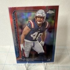 2025 TOPPS CHROME FOOTBALL JAHLANI TAVAI RED WHITE AND BLUE  PATRIOTS 