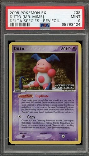Pokemon Ditto [Mr. Mime] EX Delta Species Reverse Holo #38 PSA 9 Mint