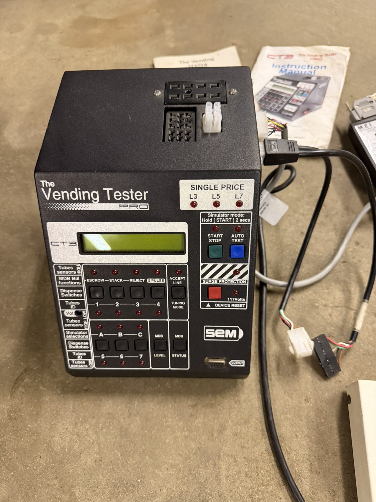 SEM CT3 Professional Bill Validator and Coin Changer Vending Tester