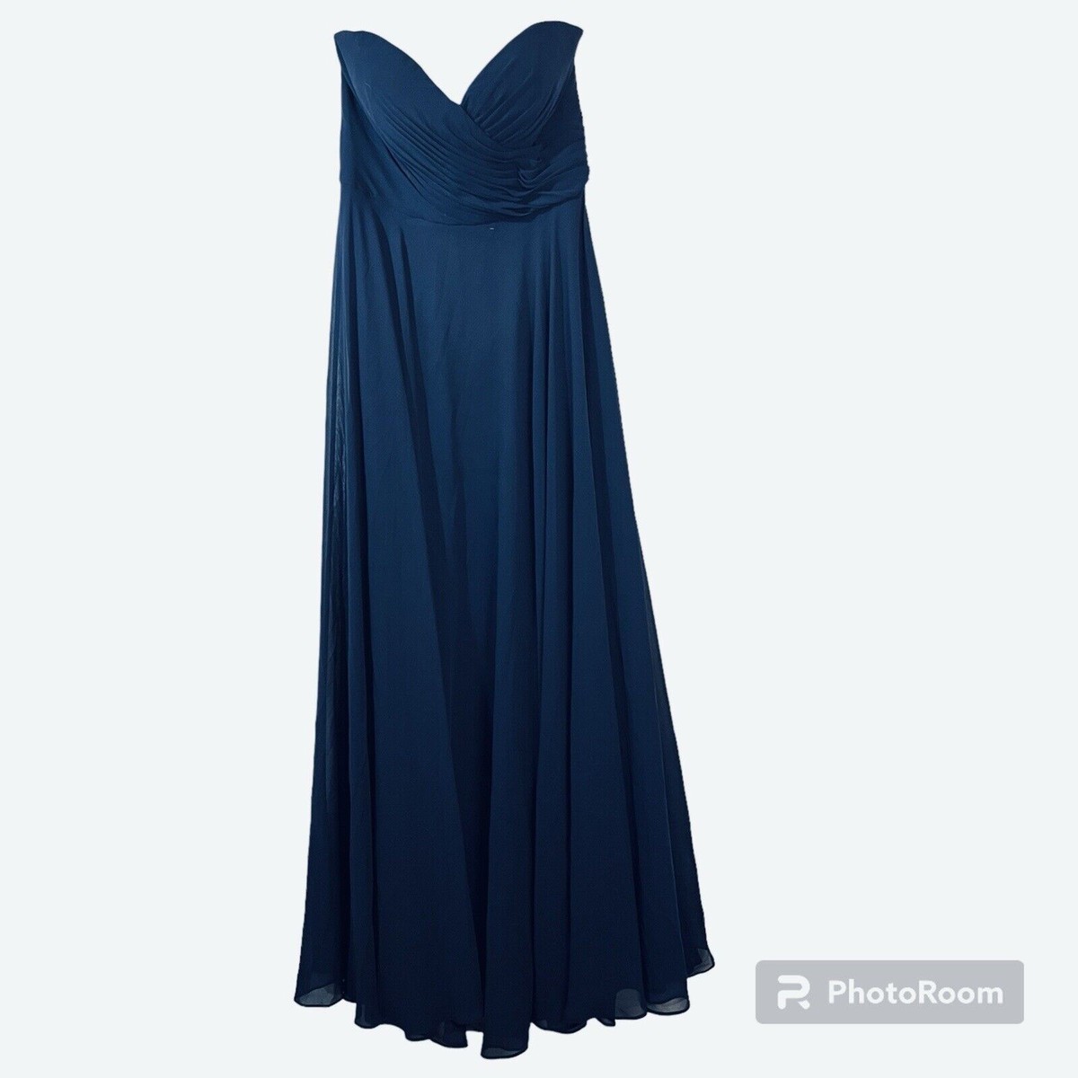Jenny Yoo Size 4 Dress Formal Navy Blue Prom Bridesmaid Strapless Elegant |  eBay