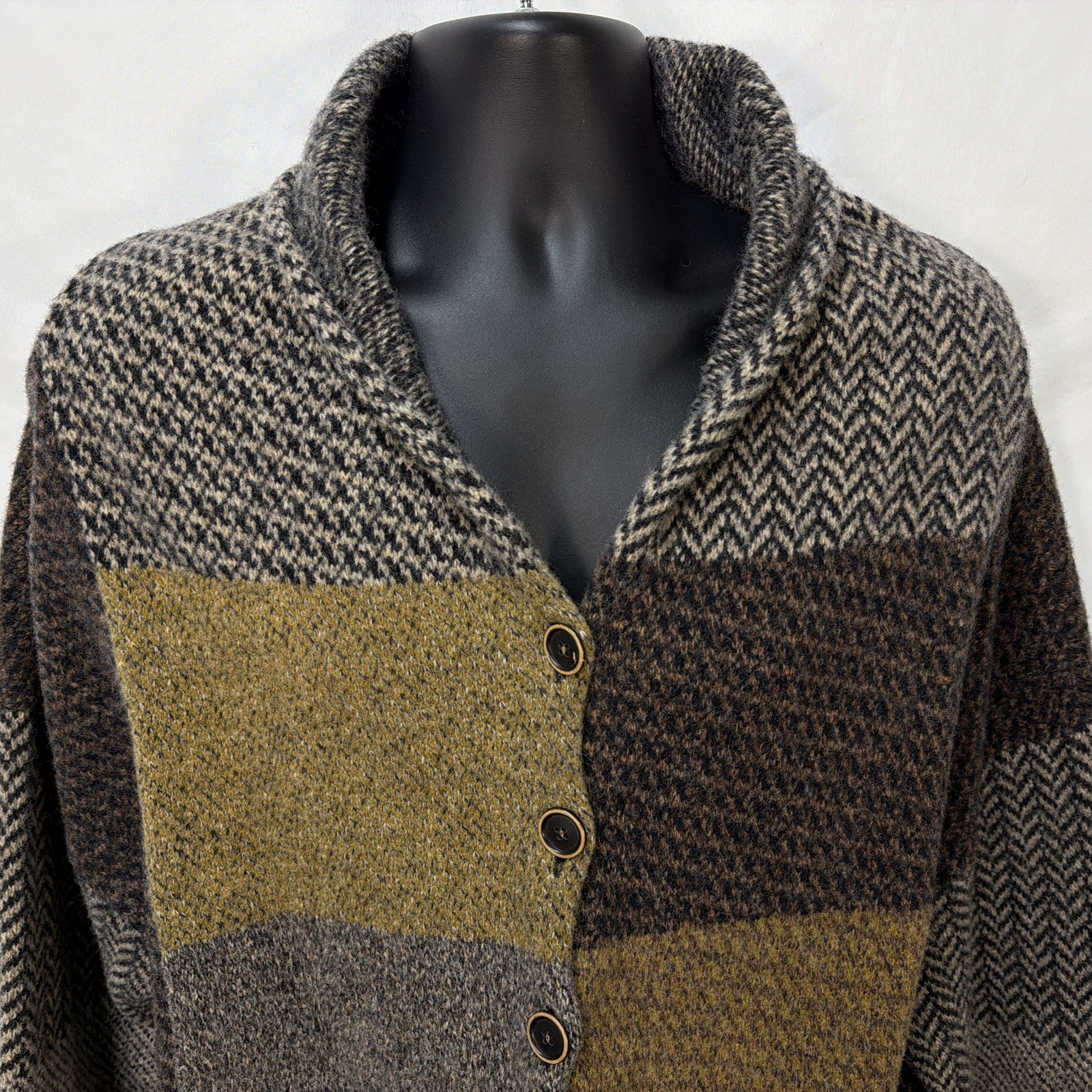 LILITH PATCHWORK HERRINGBONE HOUNDSTOOTH ALPACA S… - image 3