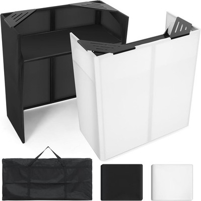 Portable DJ Facade Table Station 44''x41'' Event Booth Facade Metal Foldable Frame