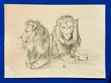 Alberto Durero (Handmade) Drawing on antique paper Signed and Sealed.