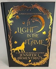A Light In The Flame~Jenn Armentrout~ Apollycon Sprayed Edge Book~Signed Rare HC