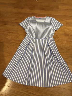 Draper James Women's RSVP Blue Striped dress Size small with pockets