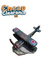 Plane Wreck Aquarium Fish Tank  hide Decoration Ornament 15*11*8cm SALE