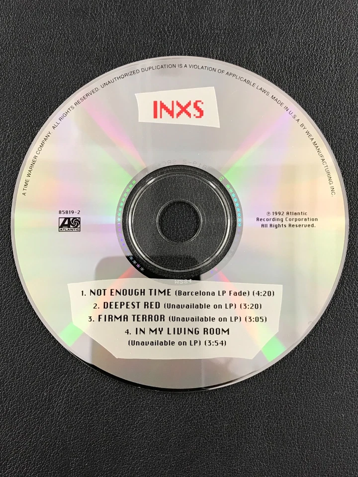 1992 INXS- Not Enough Time 5 Maxi-Single Near Mint CD w/Original Sleeve! - Image 2 of 3