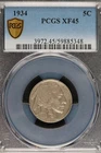 1934 Buffalo Nickel PCGS XF 45 *DoubleJCoins* JL1100-405