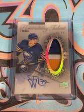 JJ Peterka 63/99 Flourishing Talent 2023-24 UD Premier Buffalo Sabres (CH)