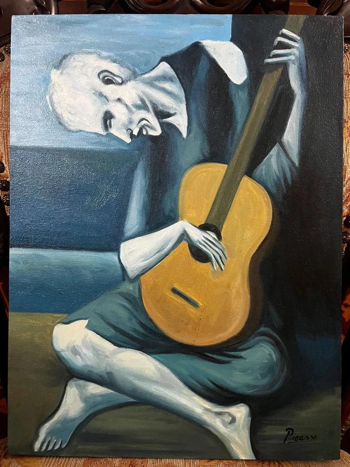 Pablo Picasso - Increíble pintura al óleo - Estampada - Firmada - A1 Foto 2 de 4