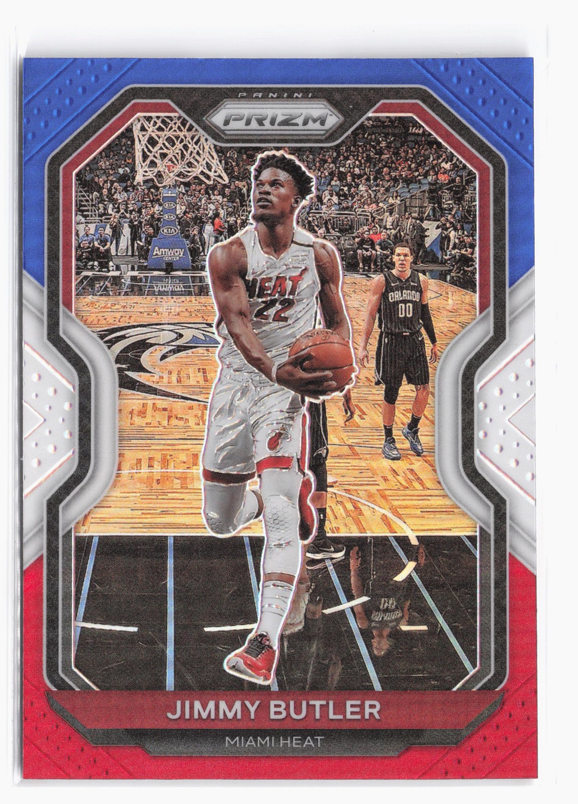 2020-21 Panini Prizm Red, White and Blue Prizms #137 Jimmy Butler Miami Heat SP