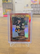 2023-24 Upper Deck Stature David Pastrnak Red Base 019/249 #3 Boston Bruins