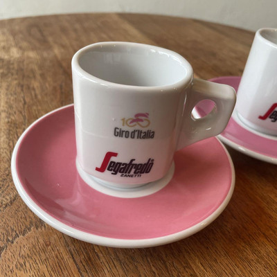Segafredo Zanetti Giro d'Italia Demitasse Espresso Cup Saucer Pair