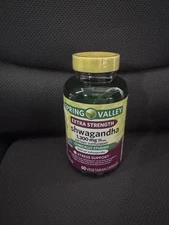 Spring Valley Extra Strength Ashwagandha Dietary Supplement 1300 mg EXP-2/28