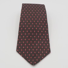 VTG Christian Dior 100% Silk Tie Geometric Woven Men's Necktie Made in USA Italy