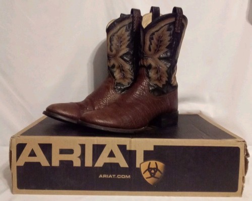 Mens ARIAT Cowboy Boots 13 D LEATHER Heritage Horseman Classic Round Toe *EXC*