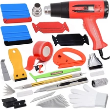 Car Wrap Kit Heat Gun for Vinyl Chrome/Carbon Fiber/Matte/Gloss