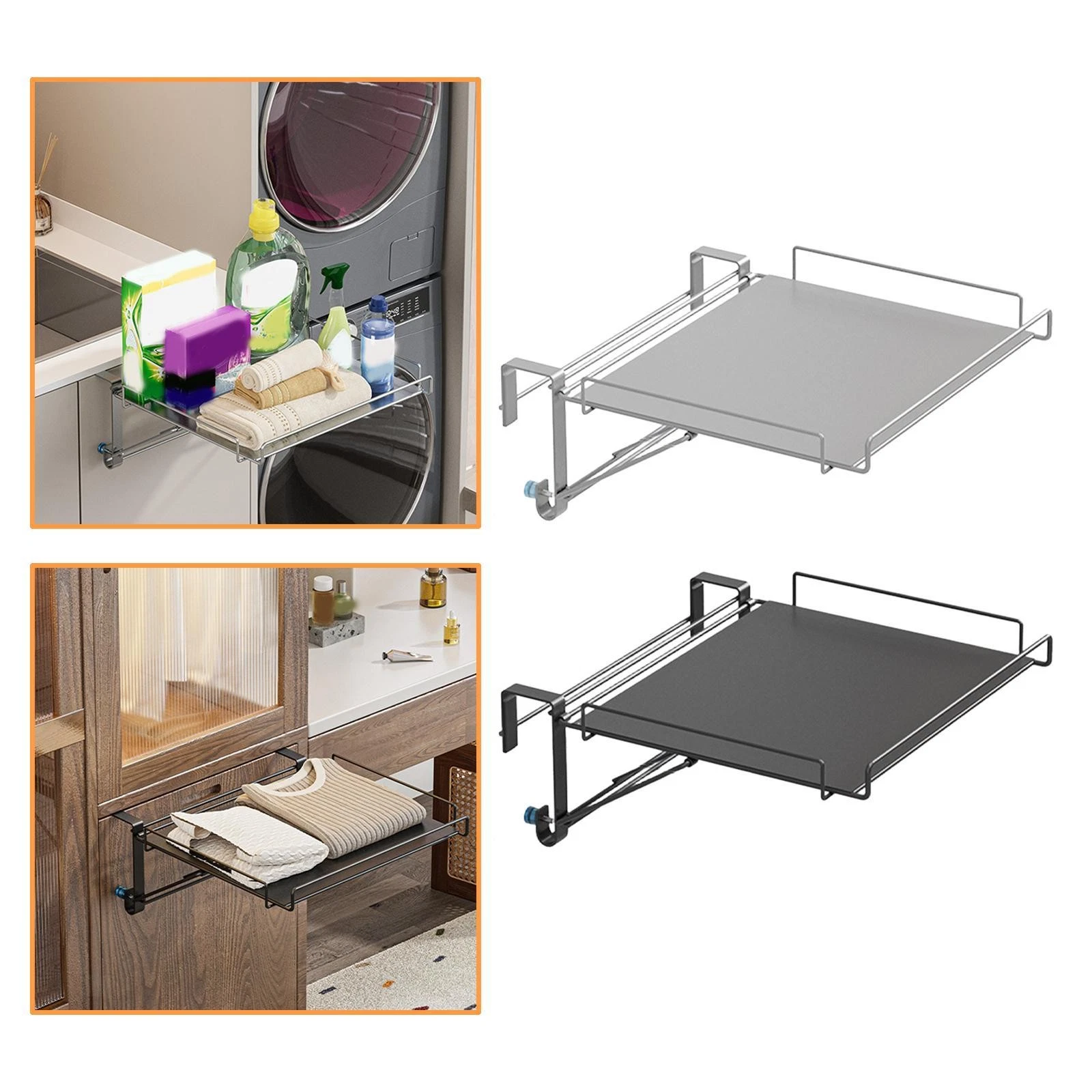 Cabinet Door Storage Rack Cabinet Door Organizer for Bathroom Kitchen Pantry