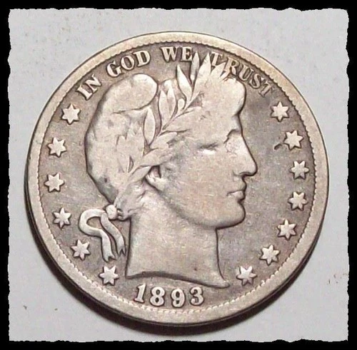 1893-P  BARBER HALF DOLLAR  Nice VG   #26D66 .900 Fine Silver * Free US Ship