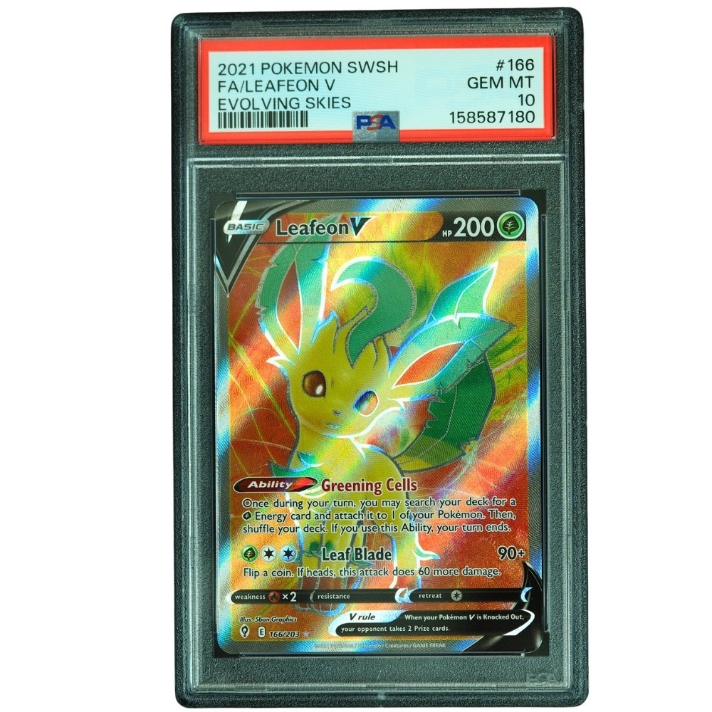 Leafeon V #166/203 Evolving Skies UR Holo PSA 10 Pokemon Card*TEW