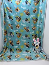 BLUEY Plush TRAVEL Blanket THROW 40" x 50" With BLUEY plush Stuffed Animal