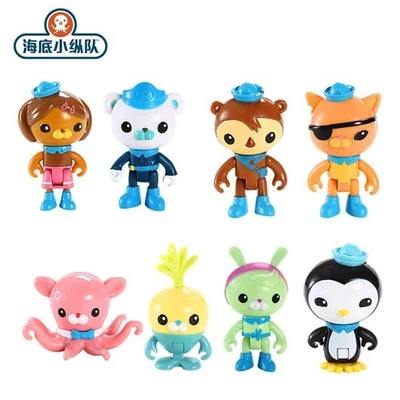 8-teiliges Set The Octonauts Actionfigur Puppe Barnacles Peso Kwazii Crew Spielz