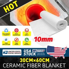 Ceramic Fiber Blanket 2500 F High Temp Insulation Blanket 23.6"x11.8" Easy Use