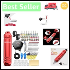 Professional-Grade Tattoo Gun Kit for Beginners - Ergonomic & Water Resistant