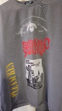 Sonic Youth Band T-Shirt Mens Size 2X (XXL) Gray Pleasures. See Photos!
