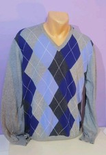 Hackett london sweater jumper  Made in Italy 100% cotton Medium v-neck
