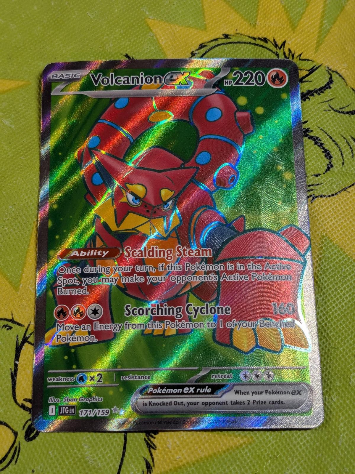 Volcanion ex 171/159 Ultra Rare Journey Together Pokemon Holo Near Mint