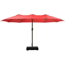 Large Double-Sided Patio Umbrella with Base Crank included, Outdoor Market
