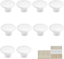 10 Pack White Ceramic Cabinet Knobs Vintage Round Drawer Cupboard Dresser Wardro