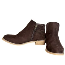 NWOB SEVEN7 Cisco Kid Bootie Brown Vegan Suede Ankle Boots Men’s Size 10