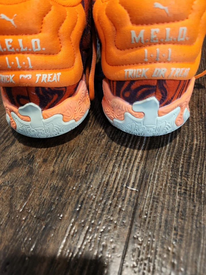 PUMA Kids Boys Mb.03 Halloween Basketball Sneakers Shoes - Orange size 7 - Image 3 of 4