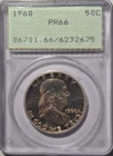 1960 Franklin Half Dollar PCGS PR 66 OGH Rattler
