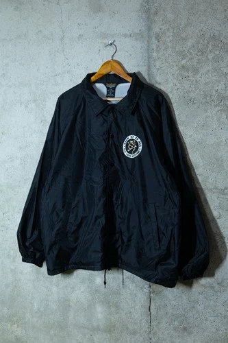 Vintage 90s Sick Of It All NYHC Hardcore Punk Coach Jacket Auburn XXL Black - product listing photo