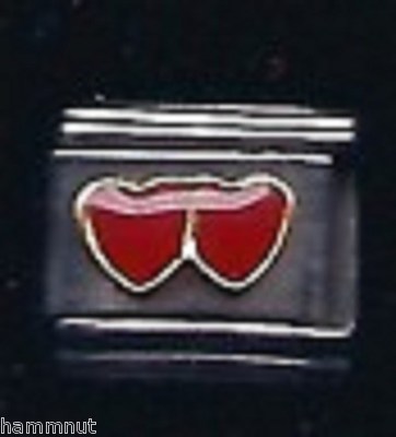 CONNECTED DOUBLE HEARTS #3 WHOLESALE ITALIAN CHARM 9MM