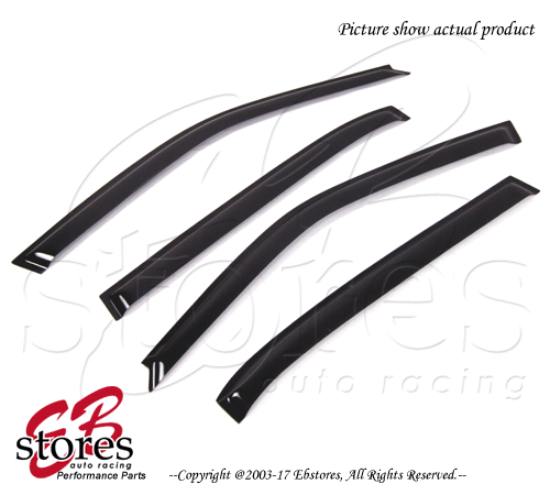 For BMW 740iL 750iL 1995-2001 Outside-Mounted Dark Smoke JDM Window Visors 4pcs - Picture 1 of 4