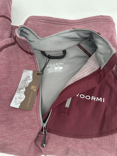 Voormi Women’s Access NXT Pullover Maroon Wool Blend Quarter Zip Medium - Picture 6 of 9