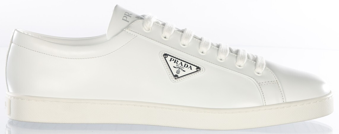 Prada Brushed Leather Sneaker White for sale | eBay