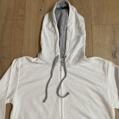 Next Level Lightweight Full Zip Hoodie Sweatshirt Hooded Jacket Unisex NEW White - Picture 3 of 6