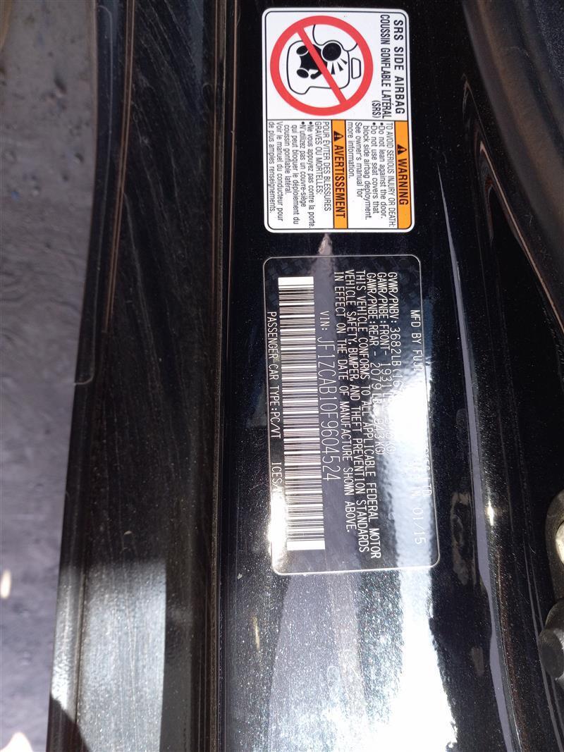 2015 Subaru BR-Z Manual Transmission Assembly OEM 2.0L Black 120K Miles