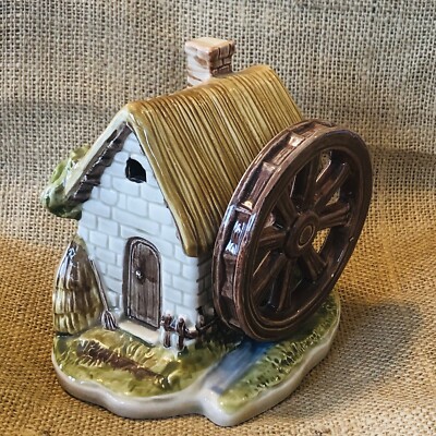 Mill Musicbox Ceramic plays 'Down by the old Mill Stream' Vintage 1982 Otagiri