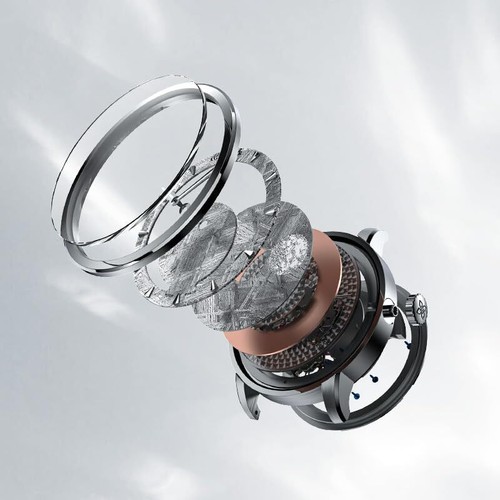 AGELOCER Astrónomo Hombre Automático Lujo Mecánico Regalo Reloj Esfera Meteorito - Imagen 38 de 51